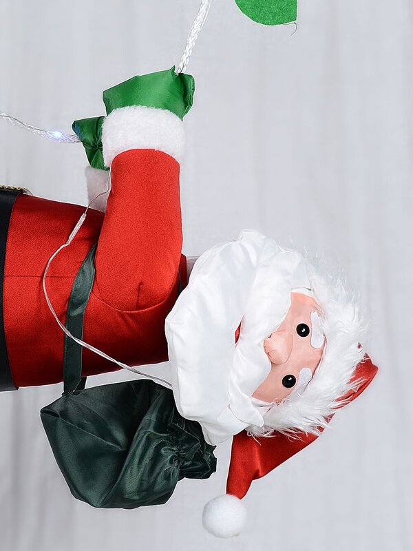 Hanging Rope Crawling Santa With LED Outdoor Nylon Decoration | 1.7m — image 5