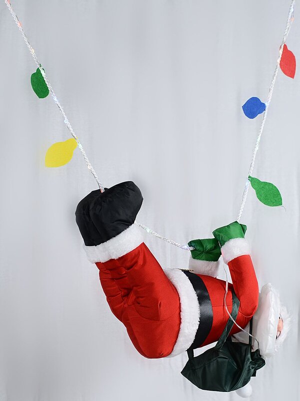 Hanging Rope Crawling Santa With LED Outdoor Nylon Decoration | 1.7m — image 6