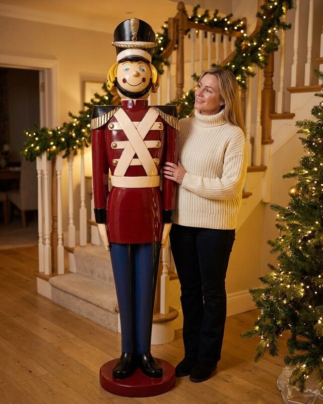 1.7m Nutcracker Tin Soldier Life Size Resin Christmas Ornament — image 4
