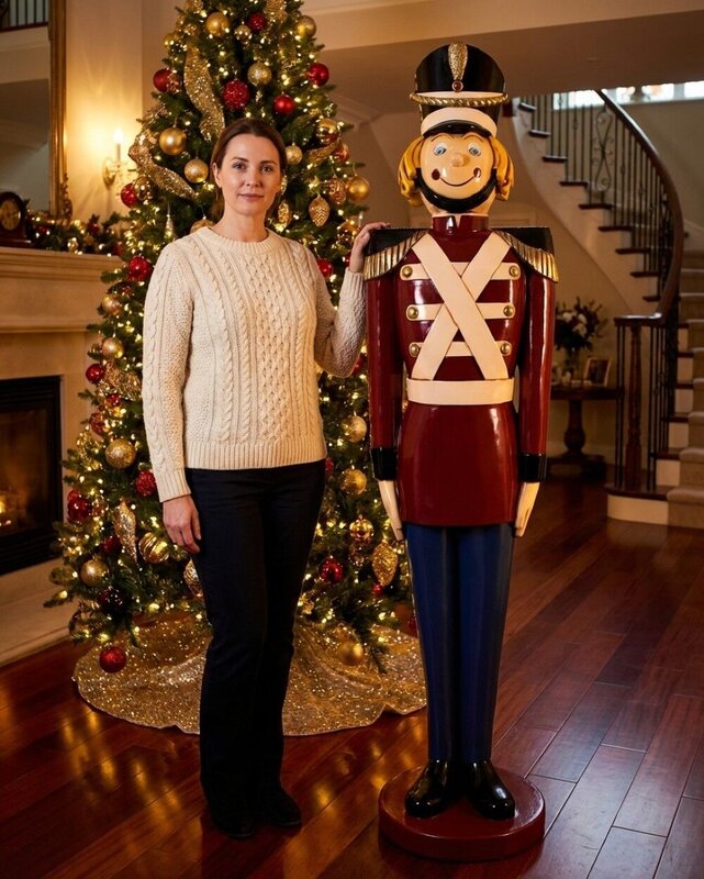 1.7m Nutcracker Tin Soldier Life Size Resin Christmas Ornament — image 2