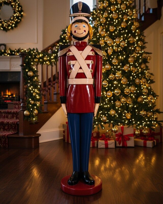 1.7m Nutcracker Tin Soldier Life Size Resin Christmas Ornament — image 3