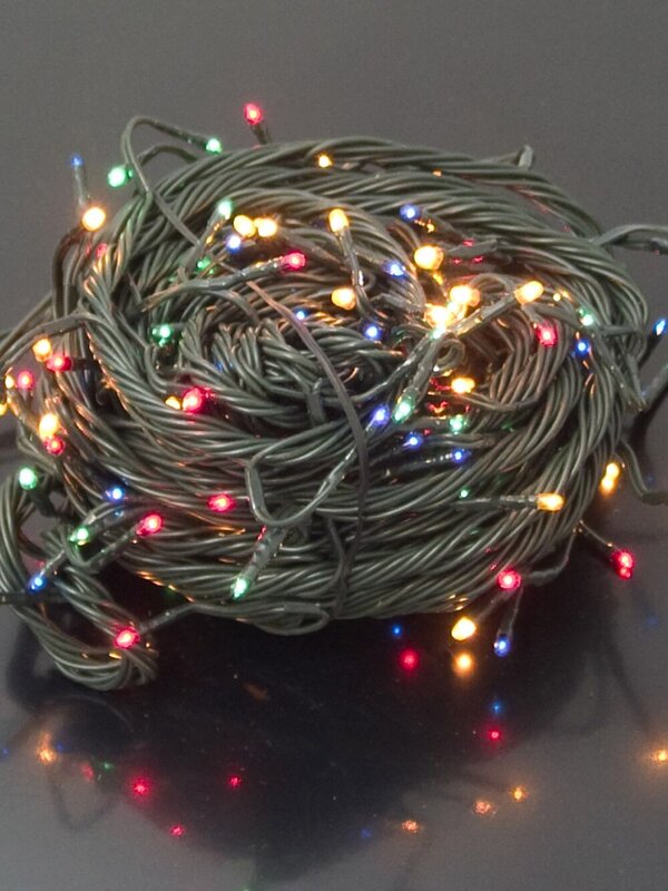180 Multi Colour Incandescent Twinkle Mini Bulb String Light - 9m