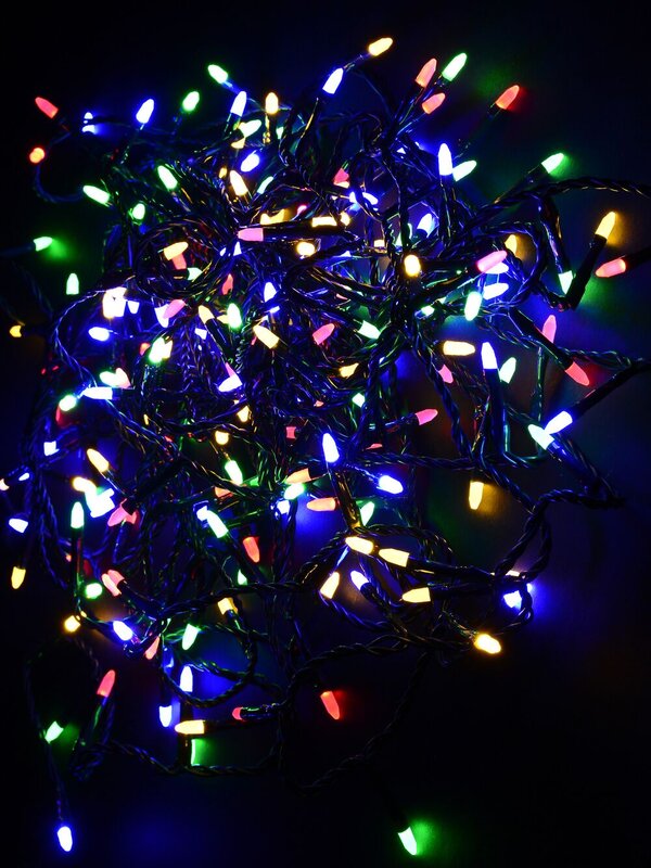 180 Multi Colour LED Bullet Bulb Fairy String Lights - 9m