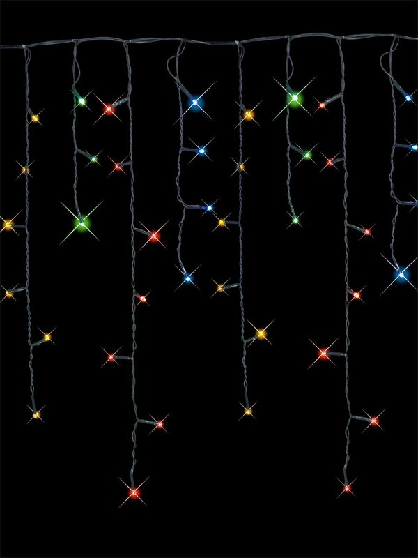 180 Red, Green, Yellow & Blue Superbright LED Icicle Light - 5.4m — image 2