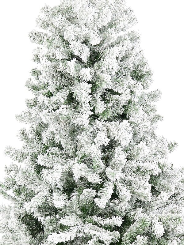 1.8m Dawn White Heavily Flocked Christmas Tree | 598 Tips & Hinged Branches — image 2