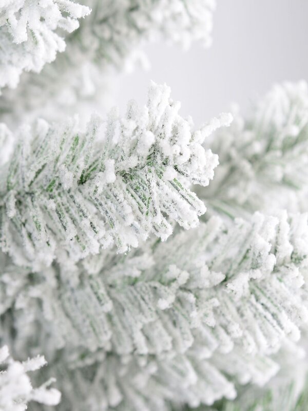 1.8m Dawn White Heavily Flocked Christmas Tree | 598 Tips & Hinged Branches — image 5
