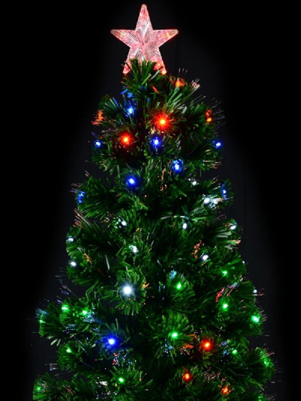 1.8m Multi Colour LED & Fibre Optic Christmas Tree with 200 Tips & Bulbs — image 6