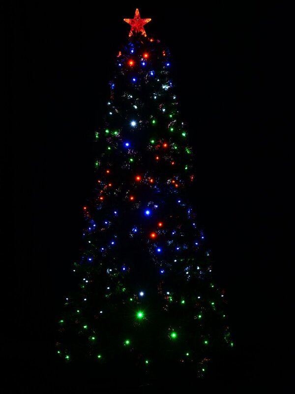 1.8m Multi Colour LED & Fibre Optic Christmas Tree with 200 Tips & Bulbs — image 2