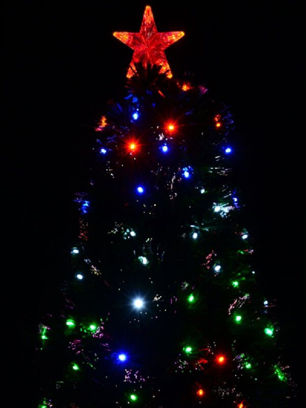1.8m Multi Colour LED & Fibre Optic Christmas Tree with 200 Tips & Bulbs — image 5