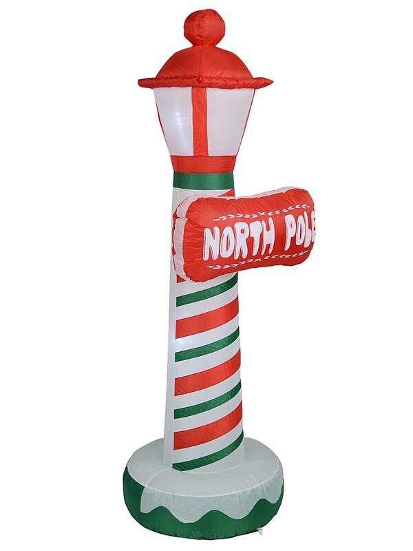 1.8m North Pole Street Lamp Illuminated Christmas Inflatable — image 4