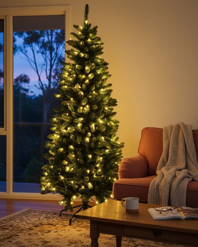 1.8m Pine Gorge Dual LED Pre-Lit Christmas Tree | 602 Tips & 250 Lights — image 3