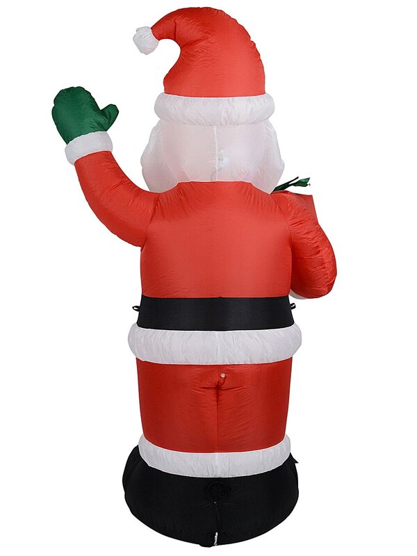 1.9m Classic Greeting Santa Holding Gift | LED Outdoor Inflatable — image 5