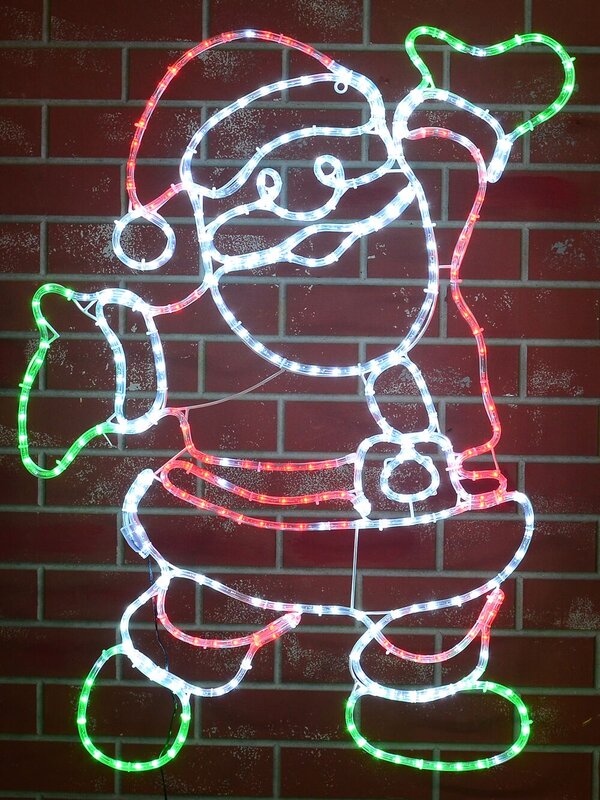 1m Jolly Posing Santa LED Rope Light Silhouette With Twinkle Effect — image 5