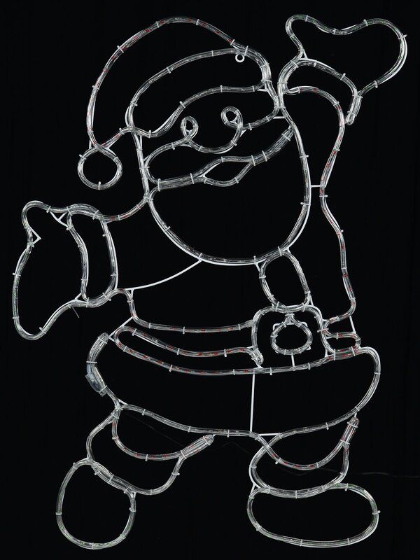 1m Jolly Posing Santa LED Rope Light Silhouette With Twinkle Effect — image 4