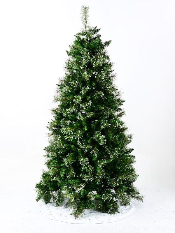 1m White Plush Faux Fur & Silver Sequin Snowflake Christmas Tree Skirt — image 5