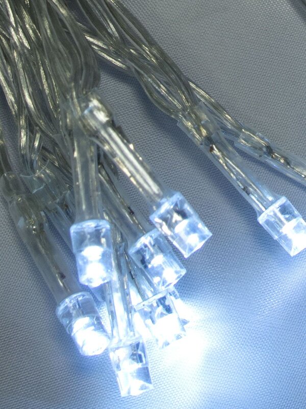 20 Cool White LED Concave Bulb Battery String Lights - 2.4m — image 3