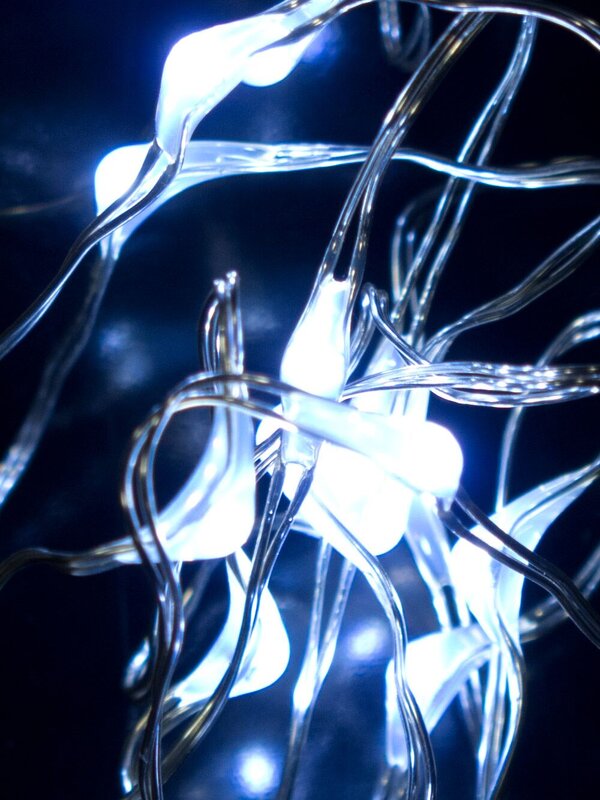 20 Cool White LED Micro Bulb Battery String Lights - 1m — image 3