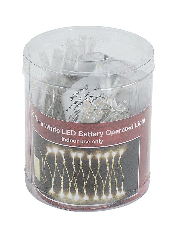 20 Cool White LED String Fairy Battery Lights With Static & Flash | 2.3m — image 3