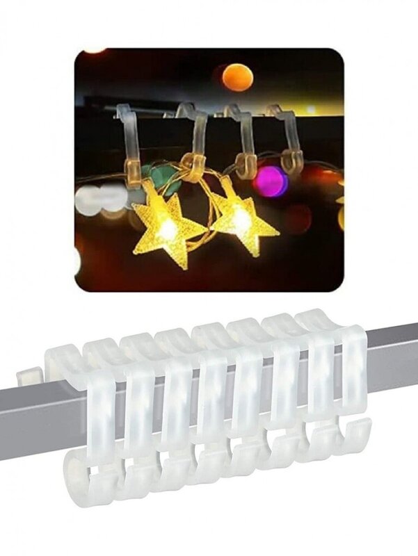 200x UV Stabilised Outdoor Gutter Hooks | Bulk Icicle & Fairy Light Multi Clips — image 4