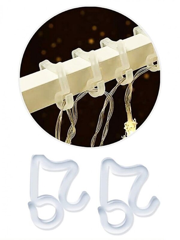200x UV Stabilised Outdoor Gutter Hooks | Bulk Icicle & Fairy Light Multi Clips — image 5