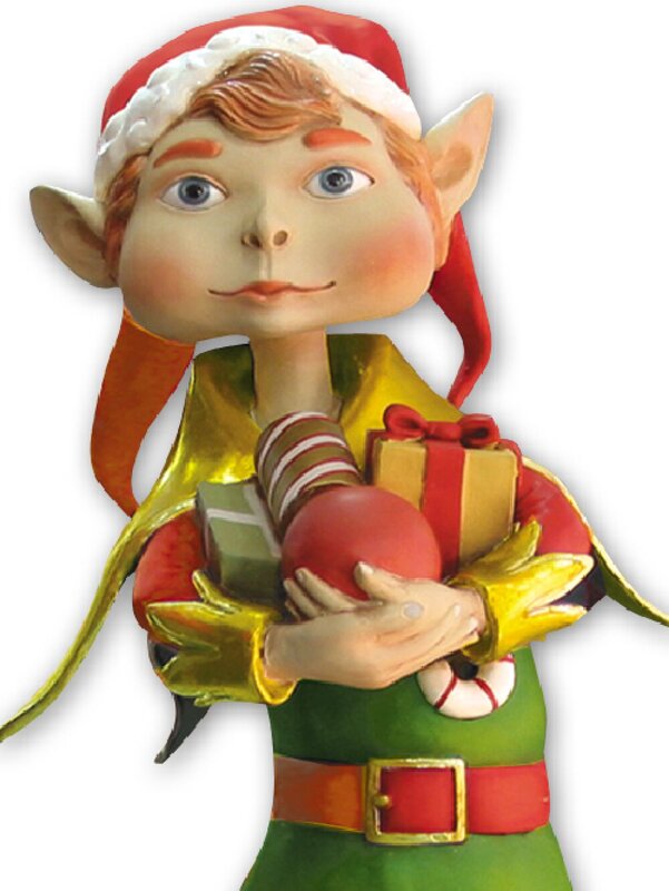 Gorgeous Santa's Little Helper Christmas Elf Boy Resin Life Size Decor - 1.3m — image 2