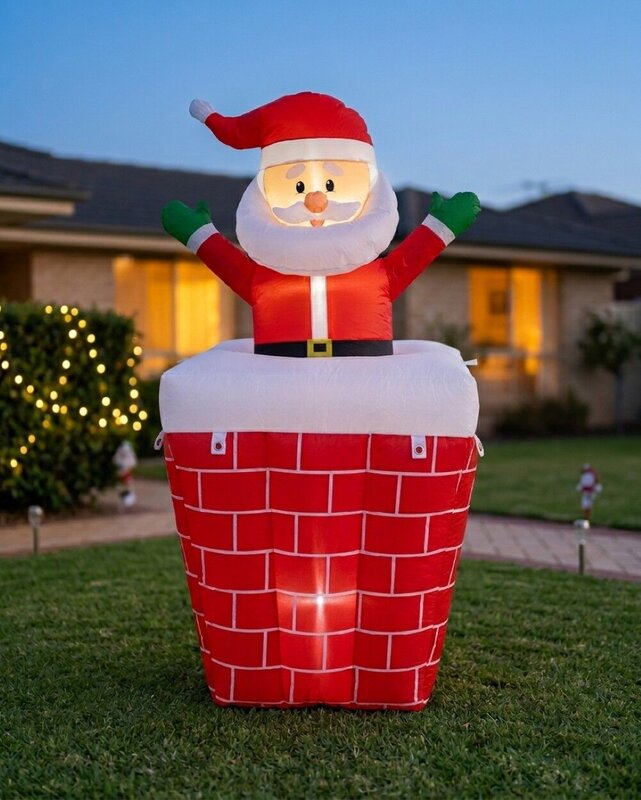 1.5m Santa Pop-Up Chimney | Animated LED Outdoor Inflatable — image 4