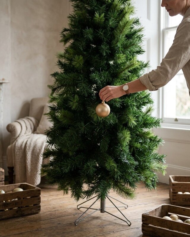2.3m Slimline Artificial Christmas Tree | 826 Tips & Hinged Branches — image 3