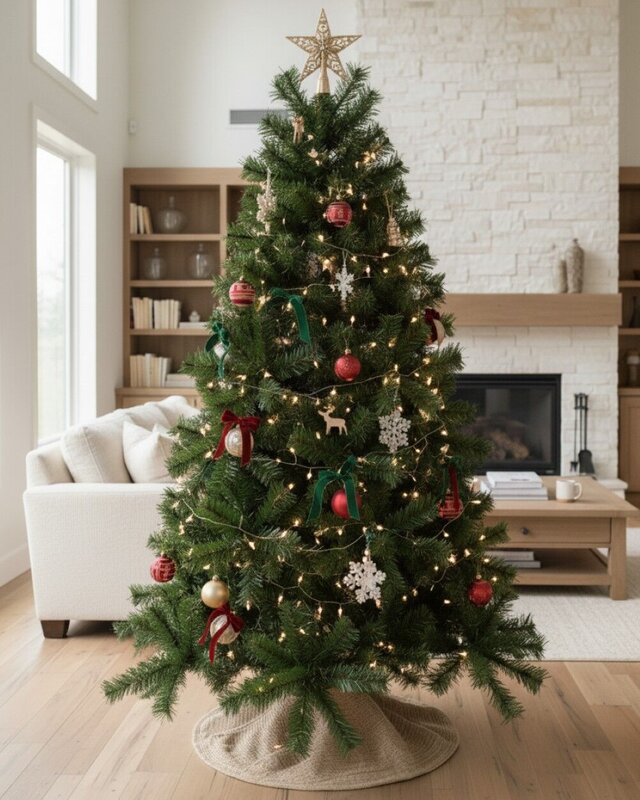 2.3m Eastern Evergreen Artificial Christmas Tree | 1221 Tips & Hinged Branches — image 3
