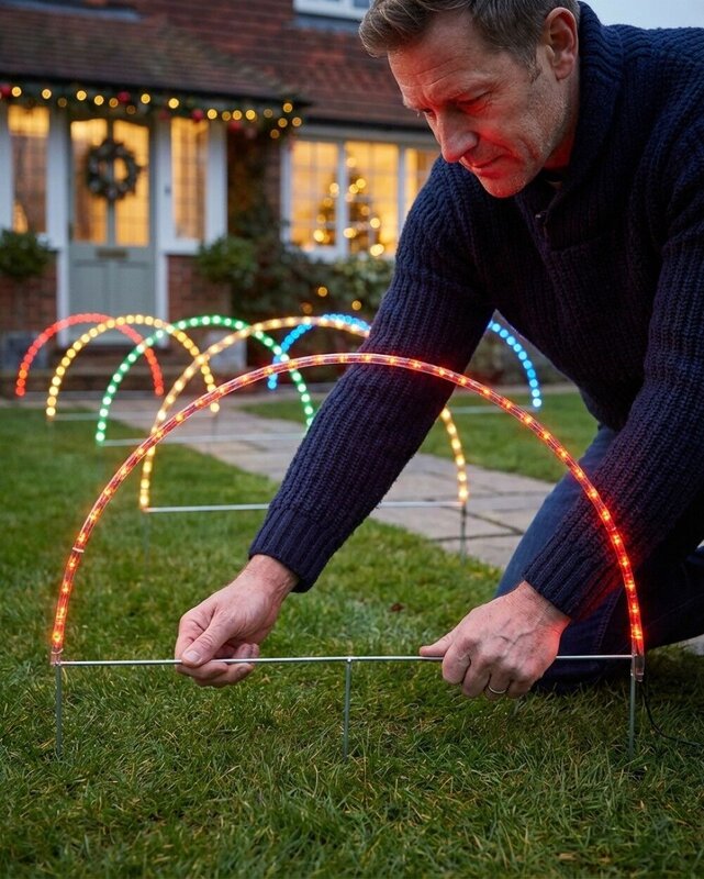 4x LED Christmas Arch Path Lights - Multi Colour Garden Stakes | 83cm — image 3