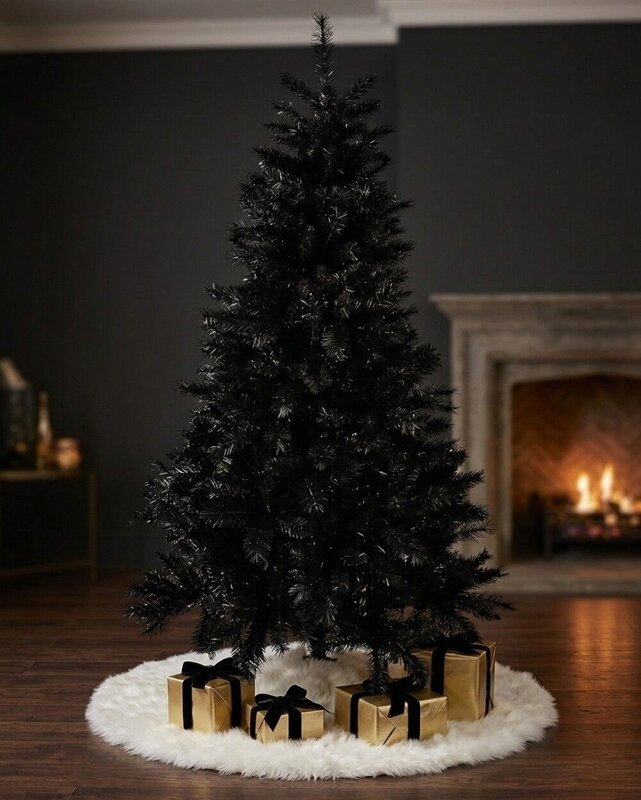 2m Black Balsam Artificial Christmas Tree | 885 Tips & Hinged Branches — image 4