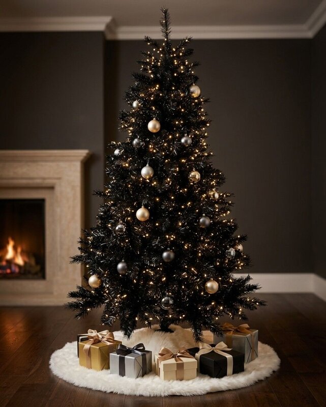 2m Black Balsam Artificial Christmas Tree | 885 Tips & Hinged Branches — image 2