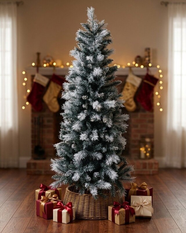 2.3m Gray River Arctic Artificial Christmas Tree | 1028 Grey & White Tips — image 2