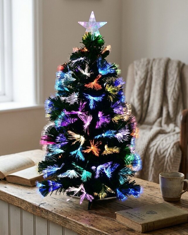 90cm Vivid Multi Colour Dynamic LED Fibre Optic Christmas Tree | 85 Tips — image 4