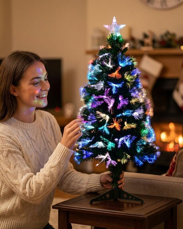 90cm Vivid Multi Colour Dynamic LED Fibre Optic Christmas Tree | 85 Tips — image 3