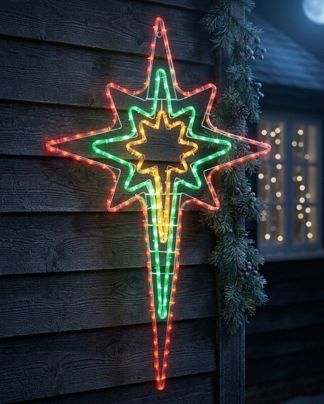 1.1m Dynamic Star Of Bethlehem Outdoor Multi Colour LED Light Display — image 4