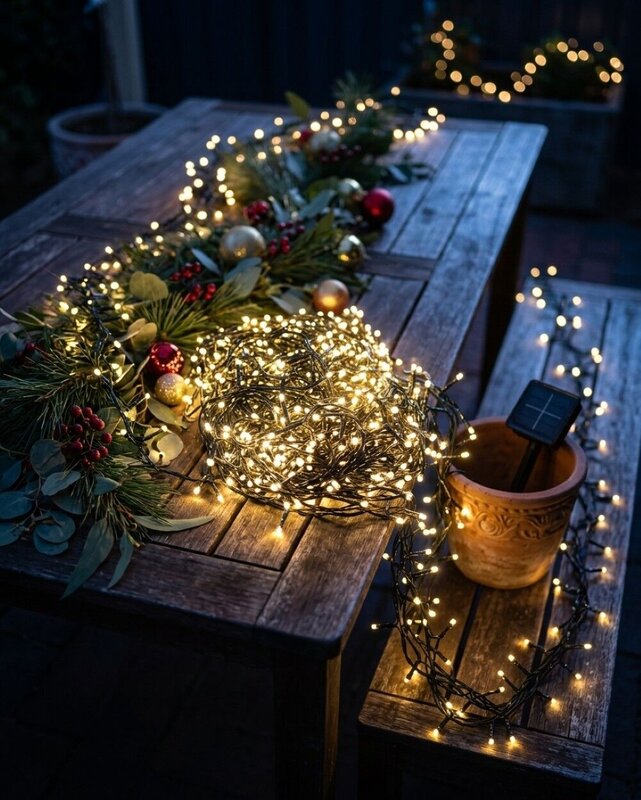 1000 Warm White LED Solar String Fairy Lights 8 Function | 100m — image 2