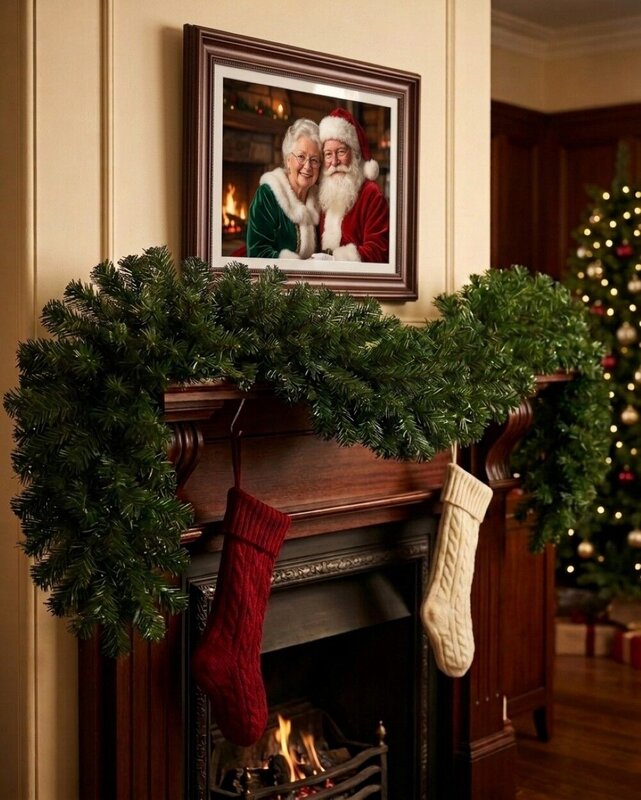 2.7m Thick Balsam Pine Christmas Garland | 380 Tips — image 2