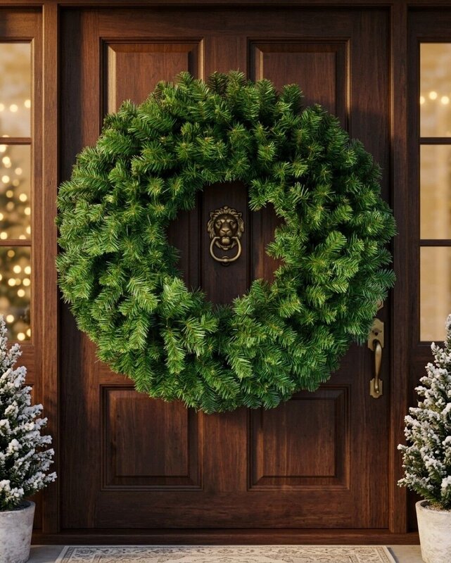 90cm Grand Statement Balsam Fir Christmas Wreath | High Density 354 Tips — image 2