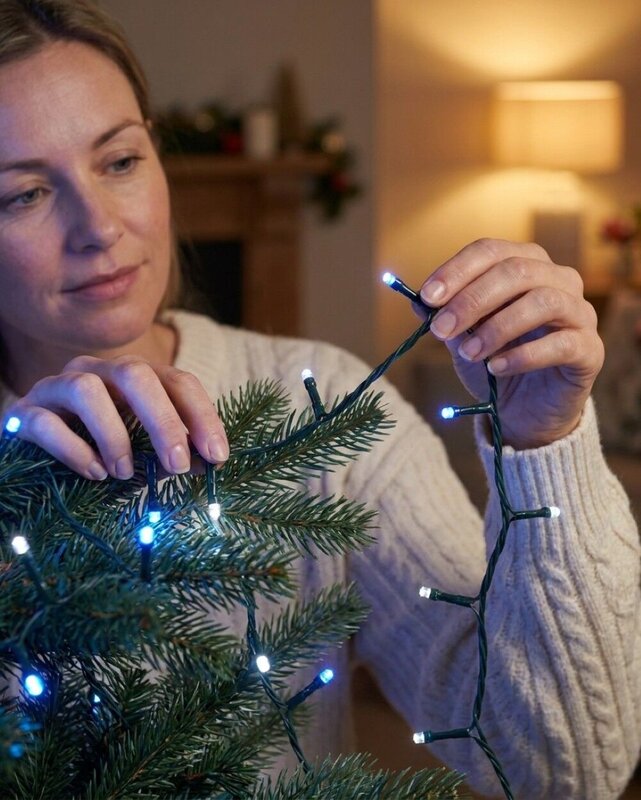 1000 Blue & Cool White LED String Fairy Lights 8 Function | 50m — image 3