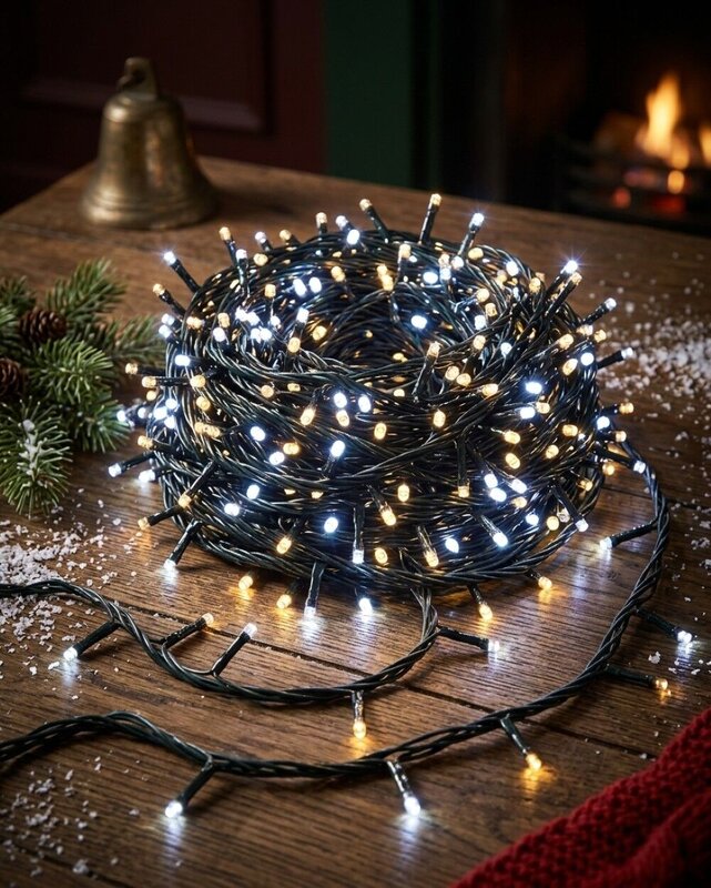 1000 Warm & Cool White LED String Fairy Lights 8 Function With Timer | 50m — image 2