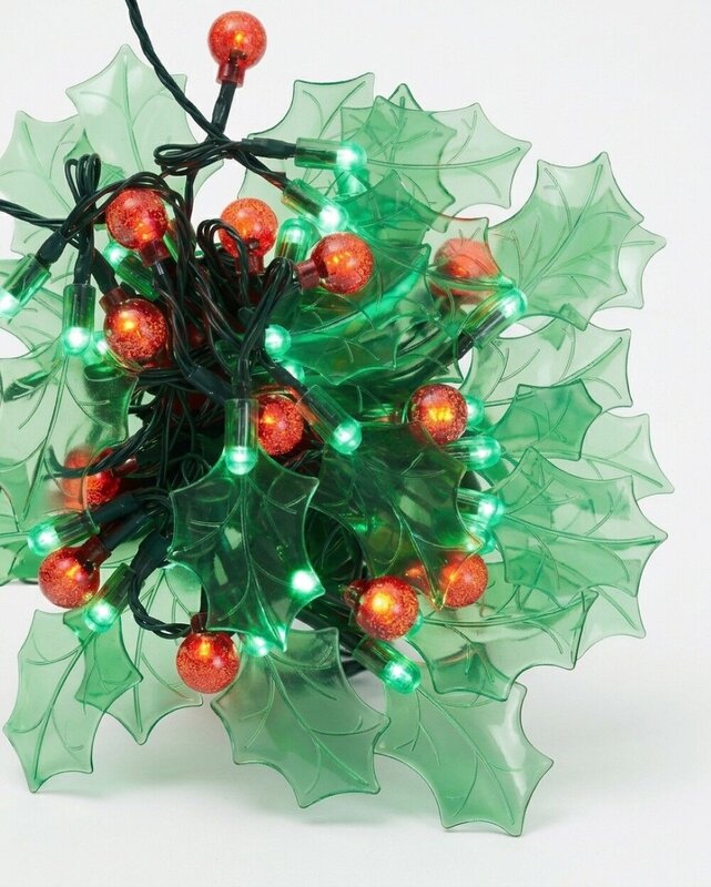120 Green & Red LED With Holly Leaf & Berries 8 Function | 2.9m — image 6