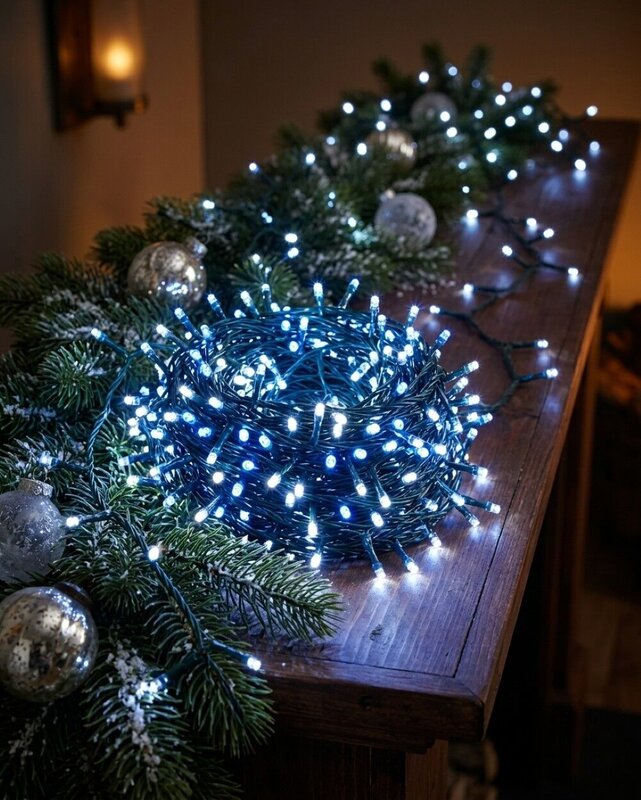 1000 Blue & Cool White LED String Fairy Lights 8 Function With Timer | 50m — image 2