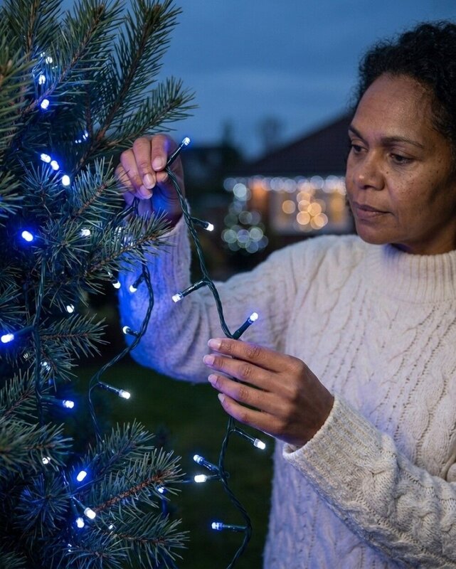 1000 Blue & Cool White LED String Fairy Lights 8 Function With Timer | 50m — image 3