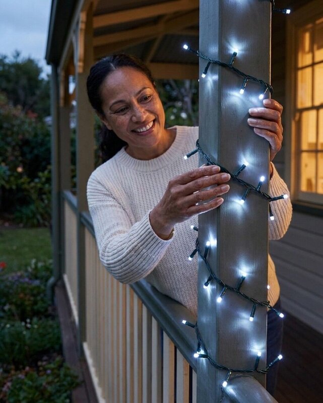 500 Cool White LED Solar String Fairy Lights 8 Function | 50m — image 3