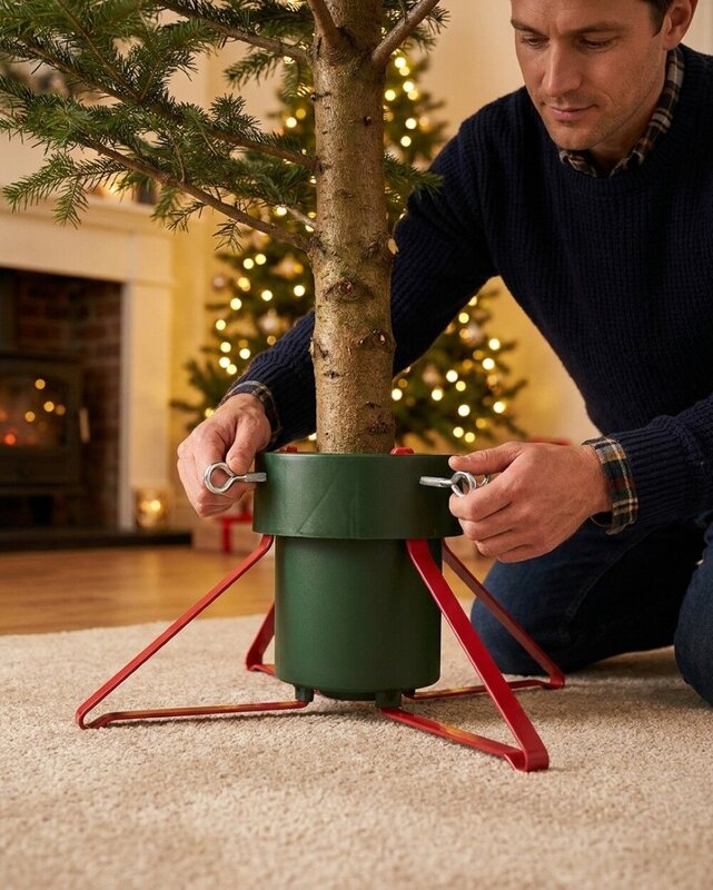 Real Christmas Tree Stand 2.8L | For Live Trees Up To 2.4m — image 3