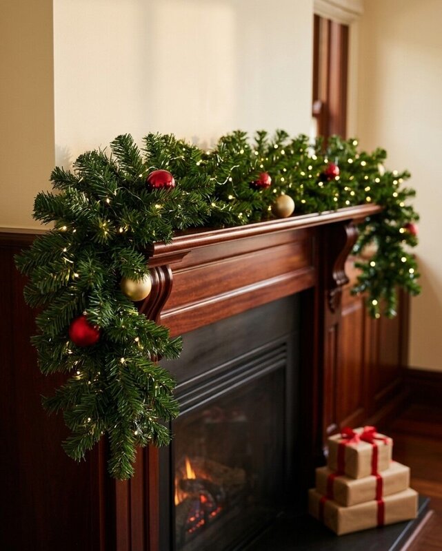 2.7m Balsam Pine Christmas Garland | 240 Tips — image 4