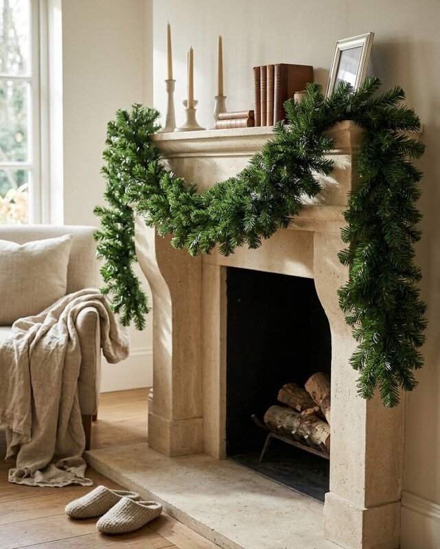 2.7m Balsam Pine Christmas Garland | 240 Tips — image 2