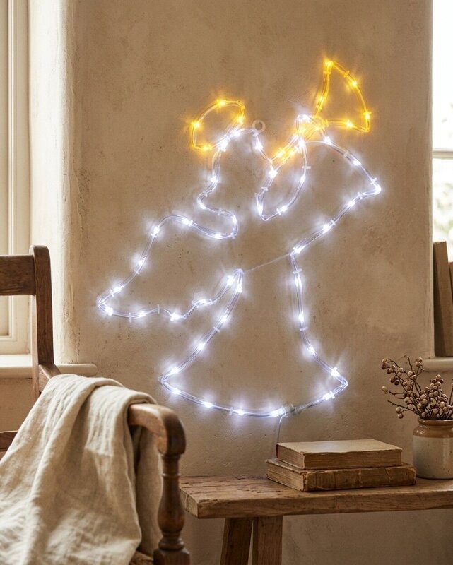 50cm Angel & Trumpet Outdoor Christmas LED Rope Light Display — image 4