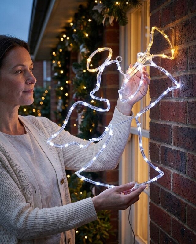 50cm Angel & Trumpet Outdoor Christmas LED Rope Light Display — image 3