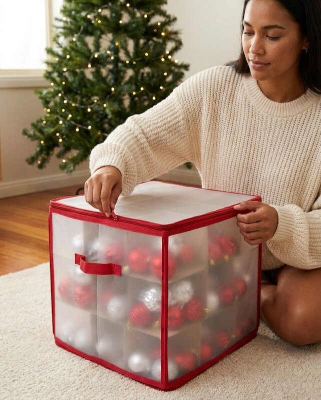 Bauble & Christmas Decorations Storage Box | Fits Up To 270x 60mm Baubles — image 3